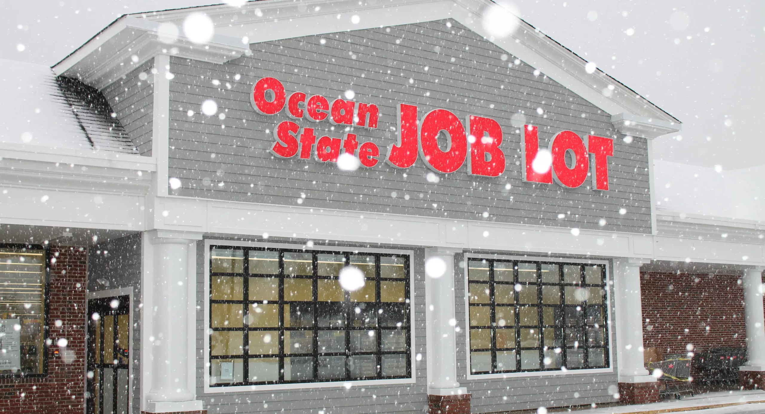 Snowy Ocean State Job Lot Storefront