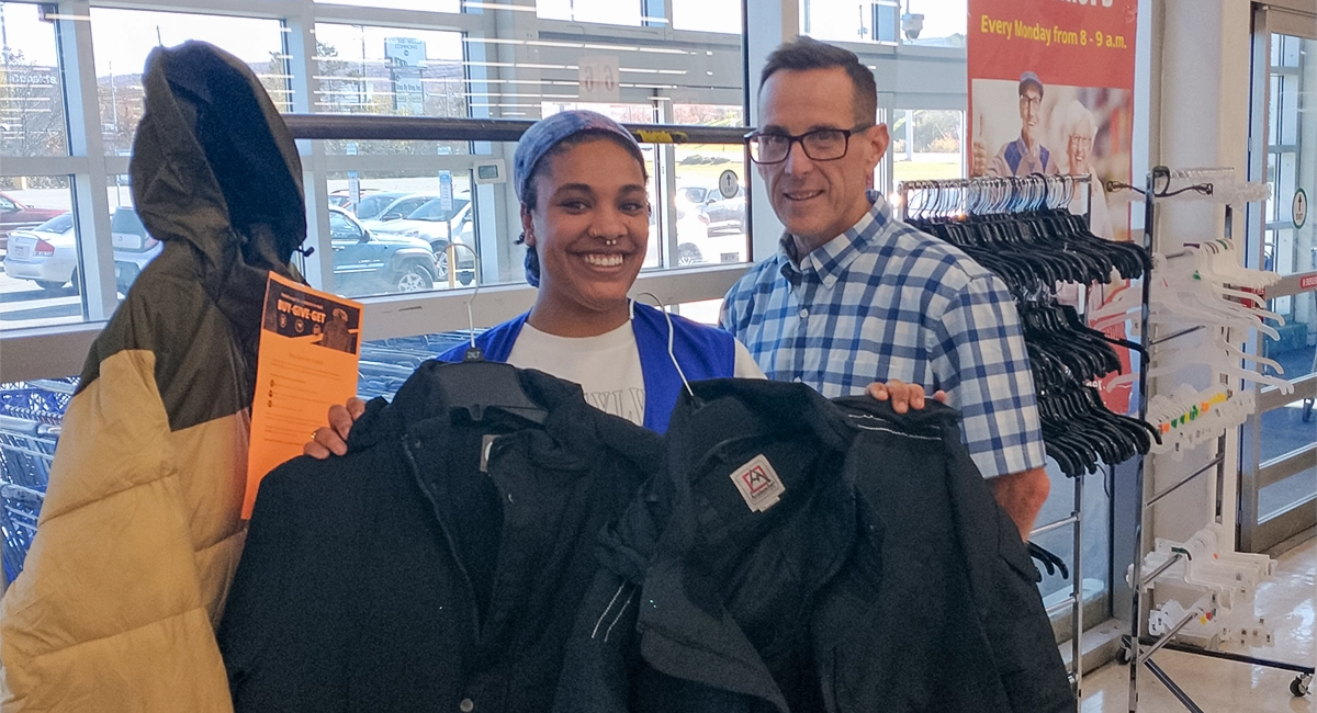 Wilkes-Barre, Pennsylvania, customer, Mike Marchetti, purchased 50 Buy-Give-Get coats from OSJL’s Wilkes-Barre store and donated them to the Kingston Rotary Club.