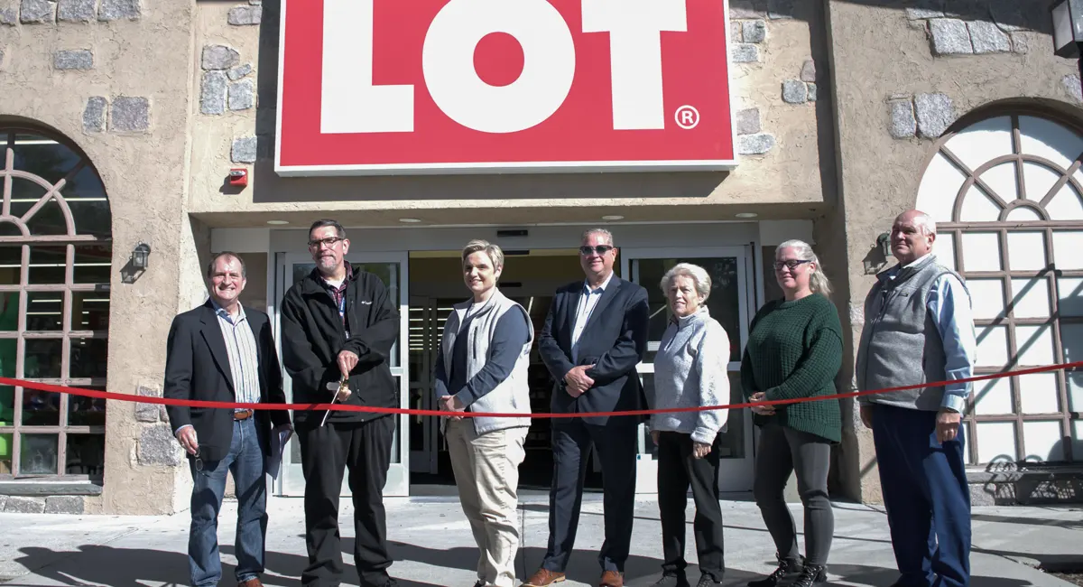 Associates and town officials at the ribbon cutting for the opening of Ocean State Job Lot in Pembroke, MA.