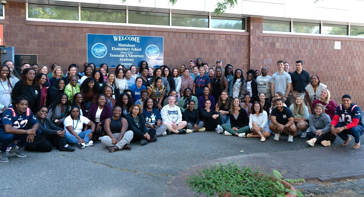 Ocean State Job Lot Charitable Foundation and the New England Patriots Foundation Outfit Mattahunt Elementary School in Mattapan with Back-to-School Necessities